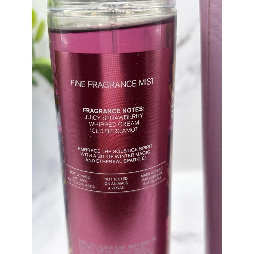 Bath & Body Works Strawberry Snowflakes Body Cream 8 OZ. & Body Mist Spray 8 OZ - Picture 5 of 7